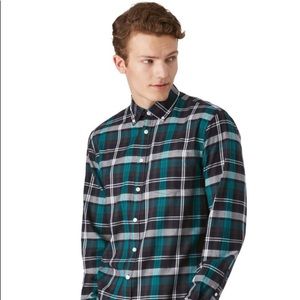 Frank and Oak Plaid Button Down MD NWT